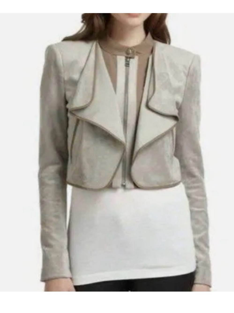 BCBGMaxAzria cropped moto jacket
